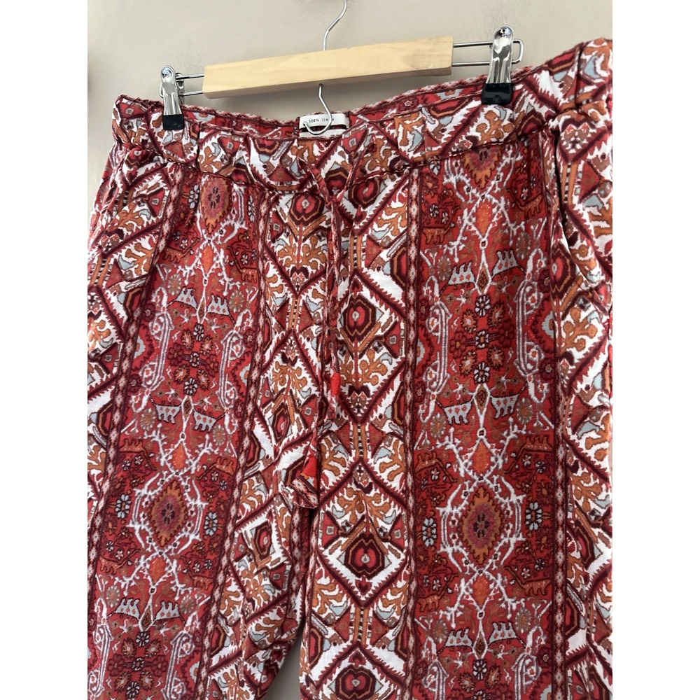 Rachael Zoe Womens 100% Linen Cropped Pants Size XL Lightweight Beachy‎ Boho - Picture 2 of 10